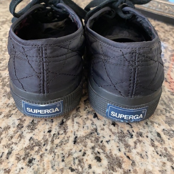 Superga Quilted Lace Black size 35 5.5 - Picture 4 of 7